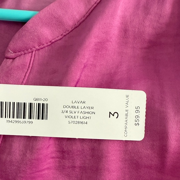 NWT 🌸 Chico's Vibrant Pink Blouse Size 3 (XL) - Picture 7 of 8